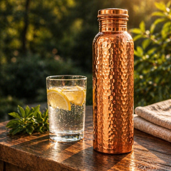 Pure Copper Water Bottle – MyTamra™ | Naturally Purified Water, Plastic Free