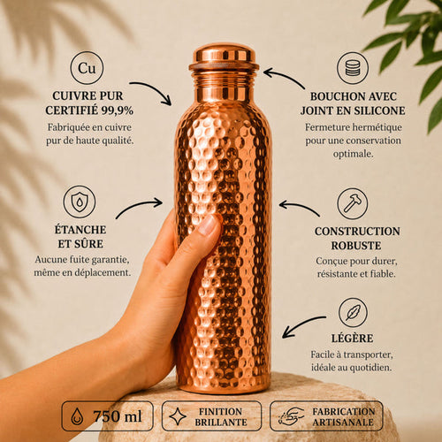 Pure Copper Water Bottle – MyTamra™ | Naturally Purified Water, Plastic Free