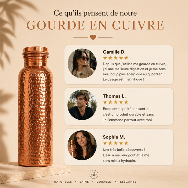 Pure Copper Water Bottle – MyTamra™ | Naturally Purified Water, Plastic Free